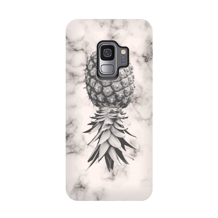 Galaxy S9 StrongFit Marble Texture Seamless Pattern Pineapple 052 by Jelena Obradovic