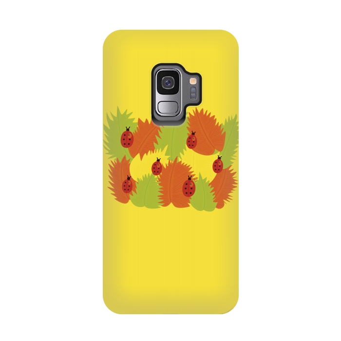 Galaxy S9 StrongFit Autumn Leaves And Ladybugs by Boriana Giormova