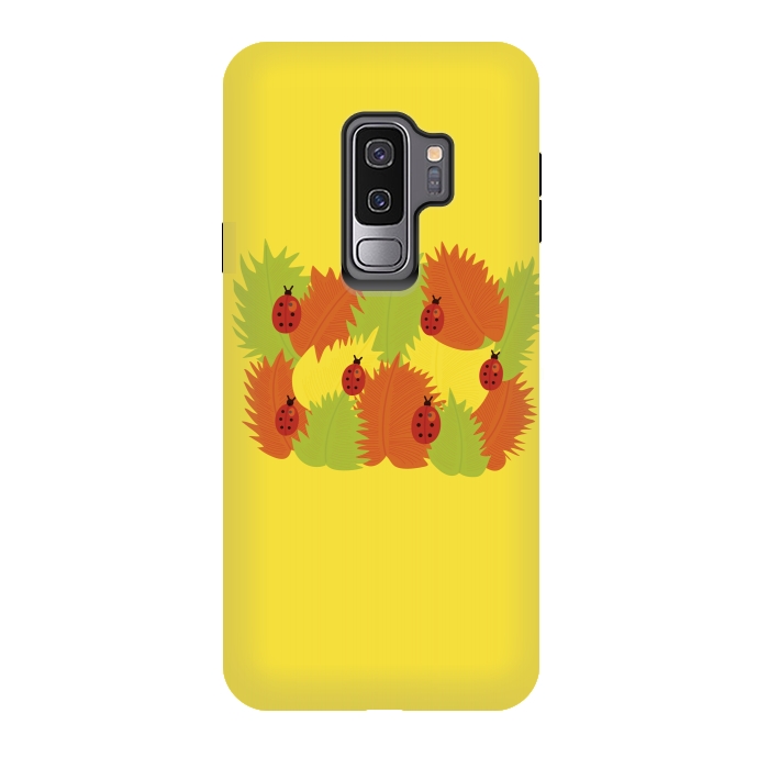 Galaxy S9 plus StrongFit Autumn Leaves And Ladybugs by Boriana Giormova