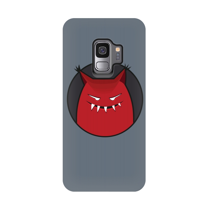 Galaxy S9 StrongFit Red Evil Monster With Pointy Ears by Boriana Giormova