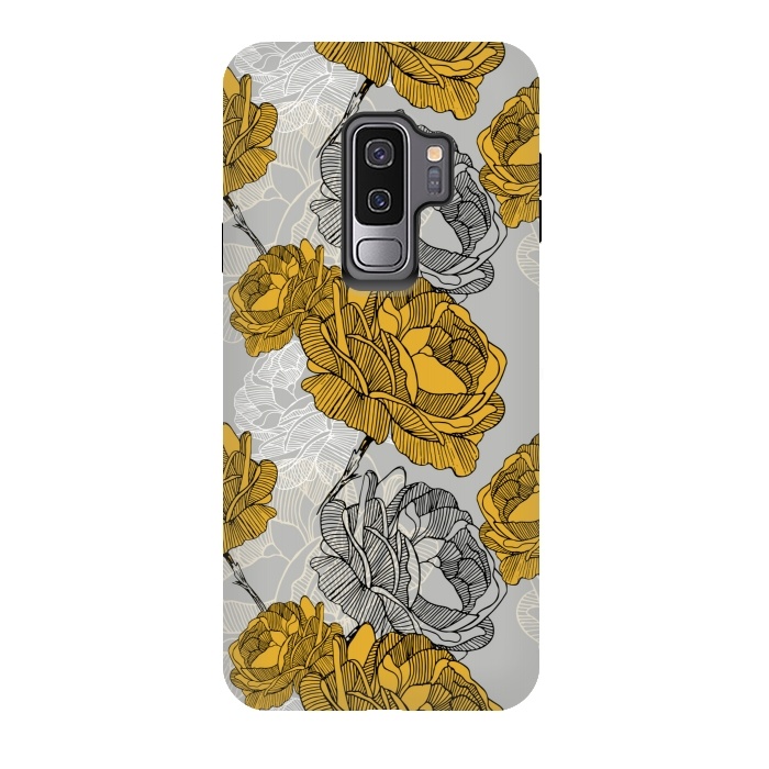 Galaxy S9 plus StrongFit Linear flower of roses by Mmartabc