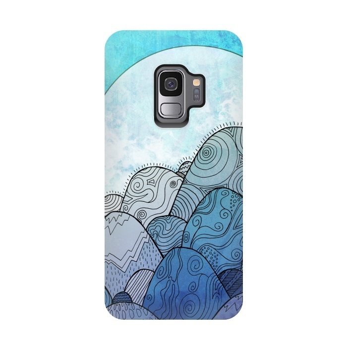 Galaxy S9 StrongFit Blue Sky Rocks by Steve Wade (Swade)