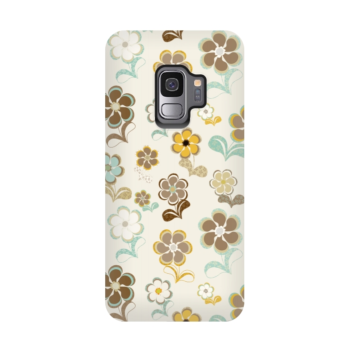 Galaxy S9 StrongFit 60s Flowers by Paula Ohreen