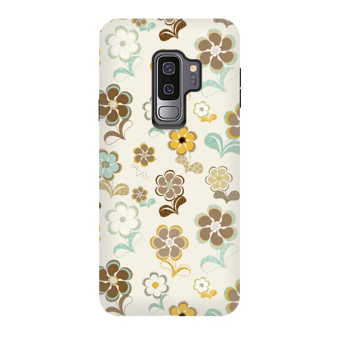 Galaxy S9 plus StrongFit 60s Flowers by Paula Ohreen