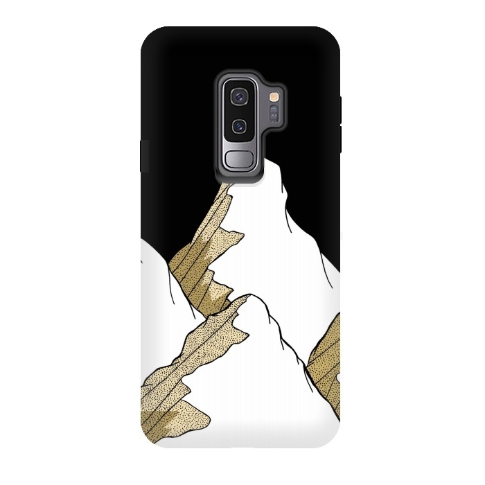 Galaxy S9 plus StrongFit Gold Tone Mountains by Steve Wade (Swade)