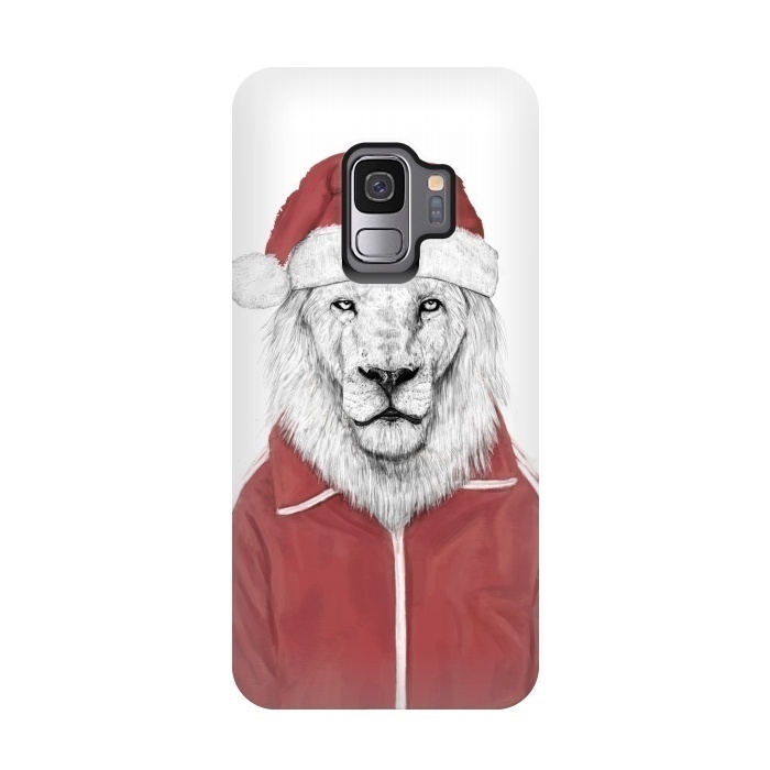 Galaxy S9 StrongFit Santa lion by Balazs Solti