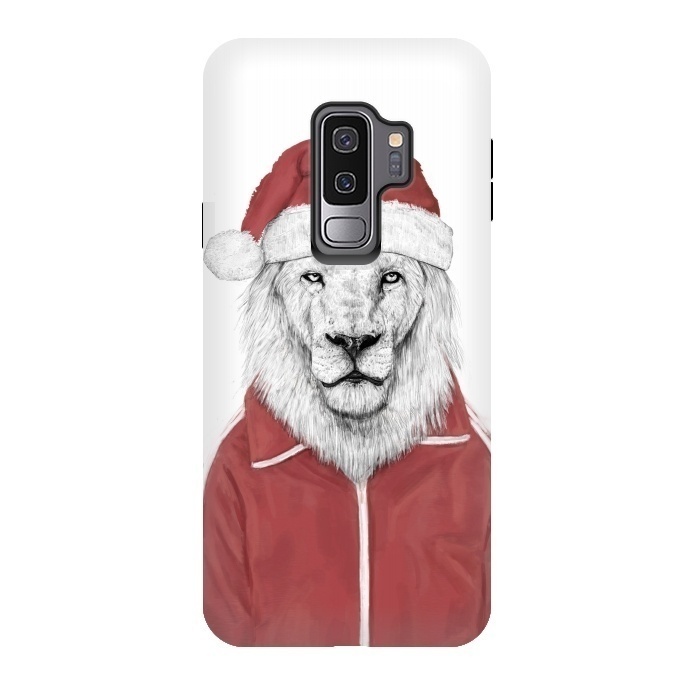 Galaxy S9 plus StrongFit Santa lion by Balazs Solti