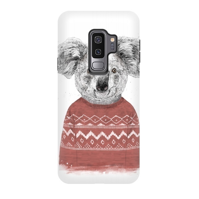Galaxy S9 plus StrongFit Winter koala (red) by Balazs Solti