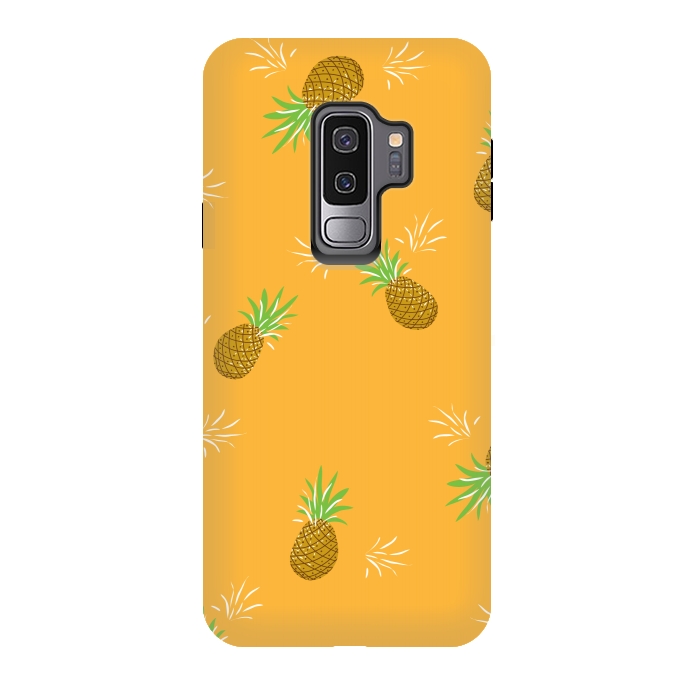 Galaxy S9 plus StrongFit Pineapples in Mango by Zoe Charlotte