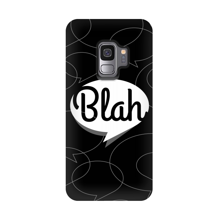 Galaxy S9 StrongFit Blah, blah, blah! (B&W version) by Dellán