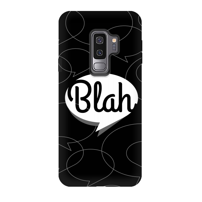 Galaxy S9 plus StrongFit Blah, blah, blah! (B&W version) by Dellán