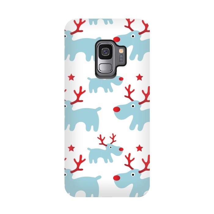Galaxy S9 StrongFit Cute Reindeers by Martina