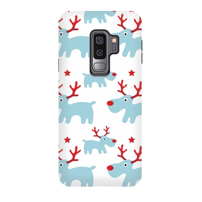 Galaxy S9 plus StrongFit Cute Reindeers by Martina