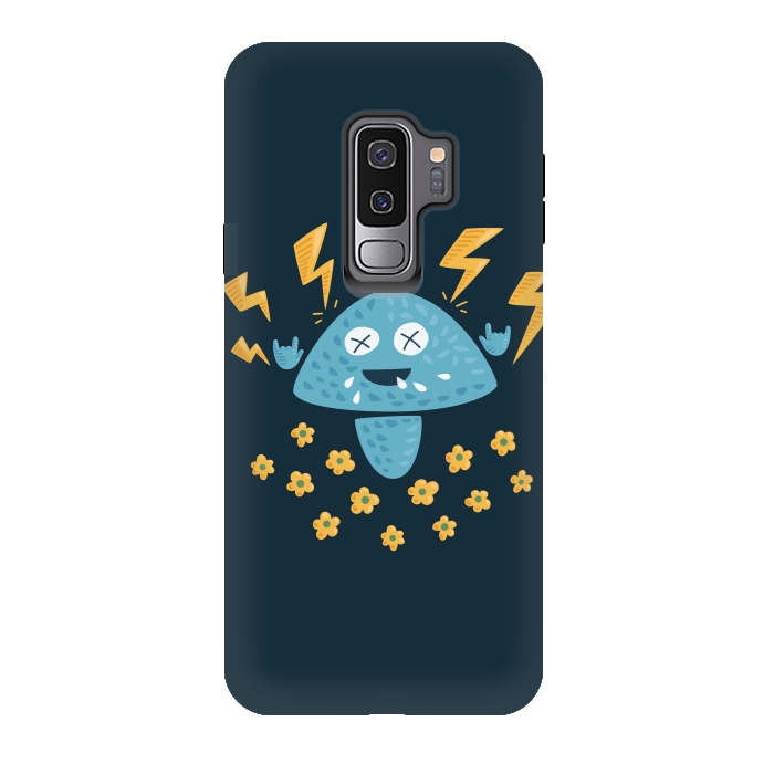 Galaxy S9 plus StrongFit Funny Cartoon Heavy Metal Music Mushroom by Boriana Giormova