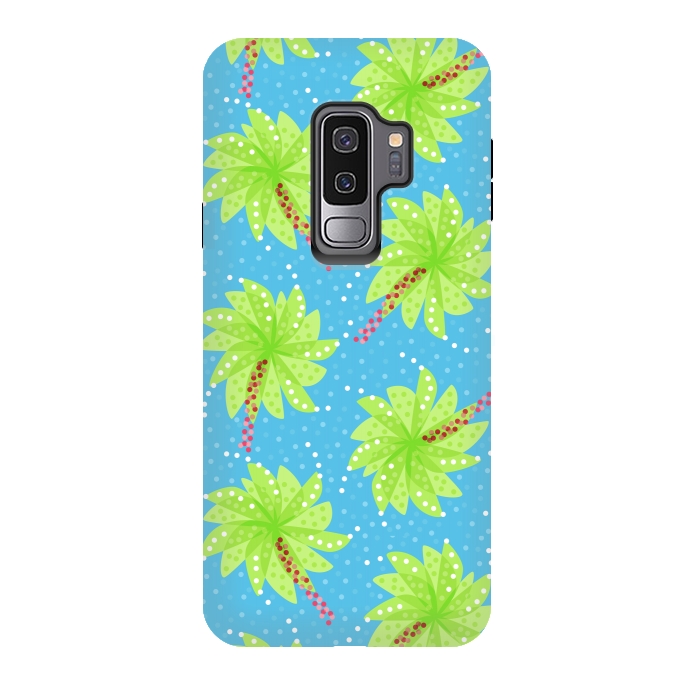 Galaxy S9 plus StrongFit Abstract Flower-like Palm Trees Pattern by Boriana Giormova