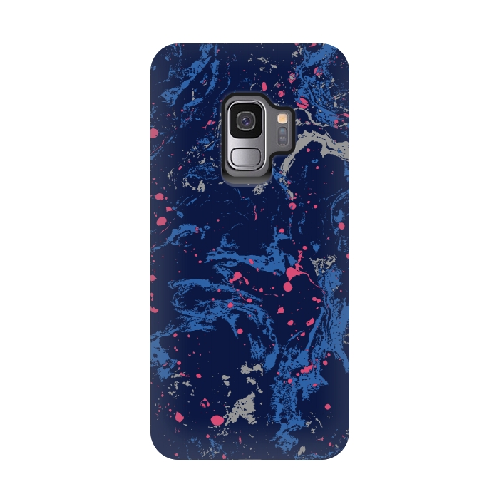 Galaxy S9 StrongFit Marble Blue by Susanna Nousiainen