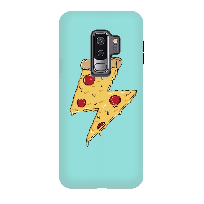 Galaxy S9 plus StrongFit Pizza power green by Coffee Man