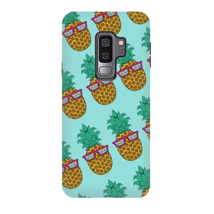 Galaxy S9 plus StrongFit Floral Pineapple pattern by Coffee Man