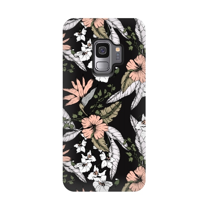 Galaxy S9 StrongFit Exotic flowering dark by Mmartabc