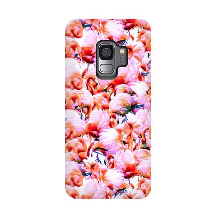 Galaxy S9 StrongFit Dream of pink flamingos by Mmartabc