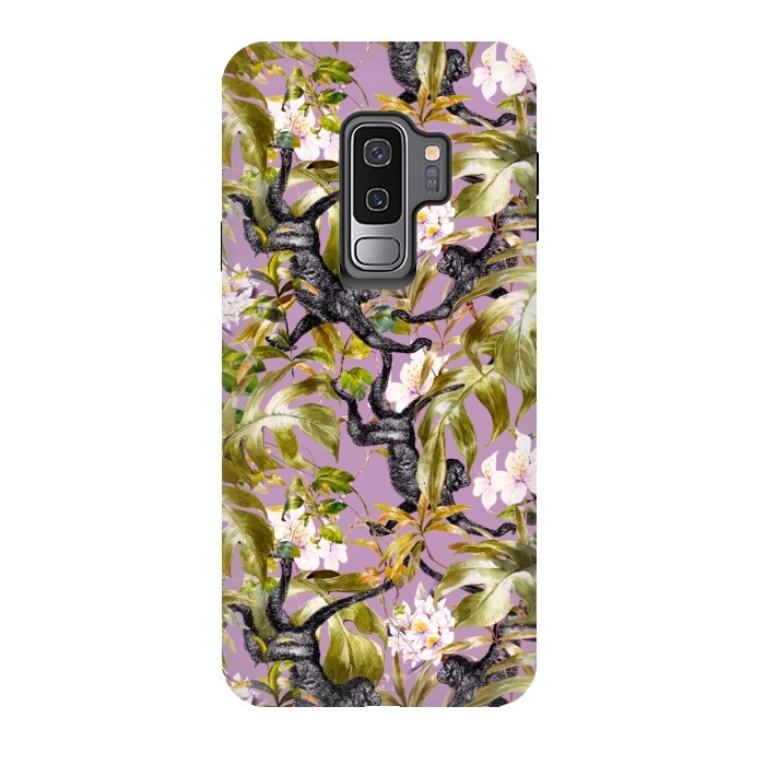 Galaxy S9 plus StrongFit Monkeys in the flowery jungle II by Mmartabc