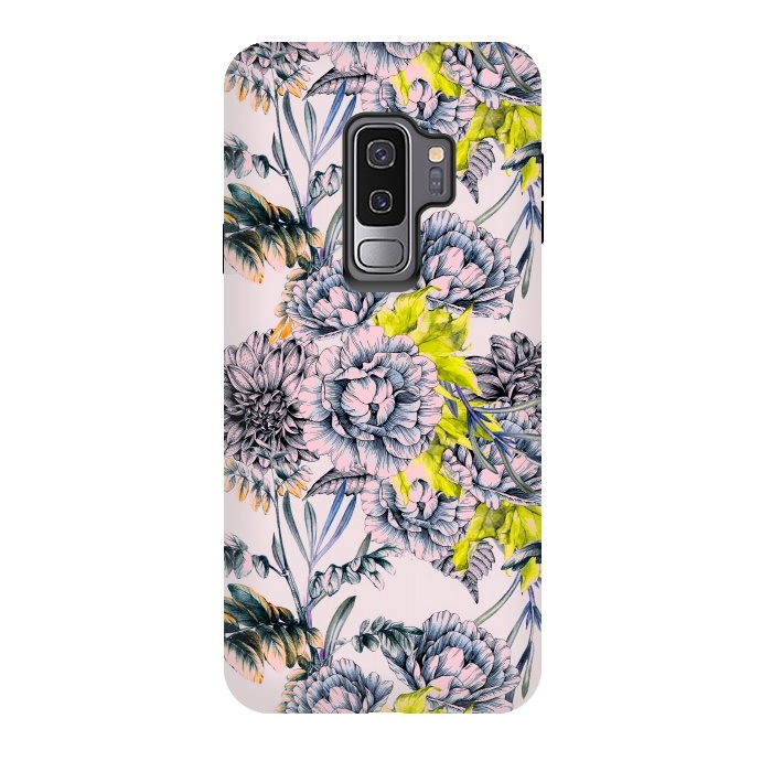 Galaxy S9 plus StrongFit Flowering blooming in pink by Mmartabc