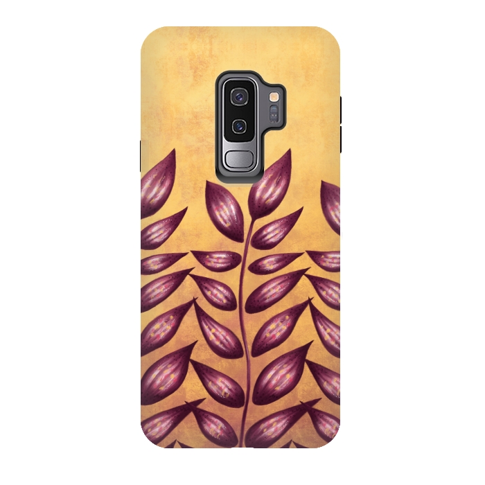 Galaxy S9 plus StrongFit Abstract Plant With Purple Leaves by Boriana Giormova