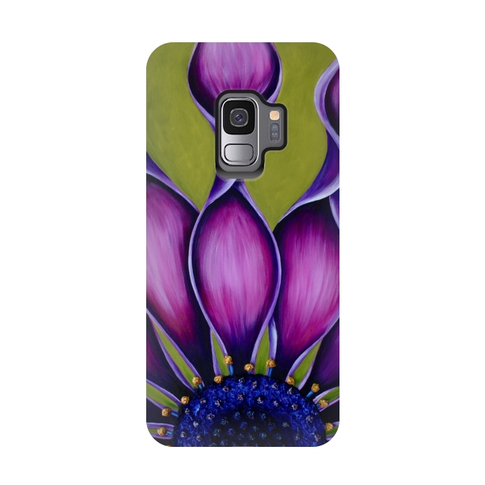 Galaxy S9 StrongFit Purple African Daisy by Denise Cassidy Wood