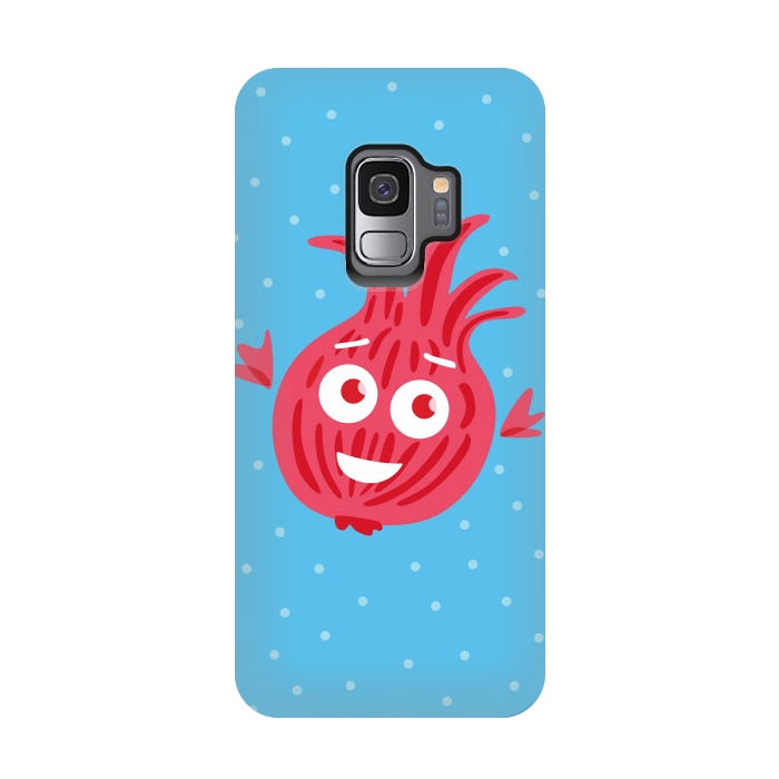 Galaxy S9 StrongFit Cute Red Onion Character by Boriana Giormova