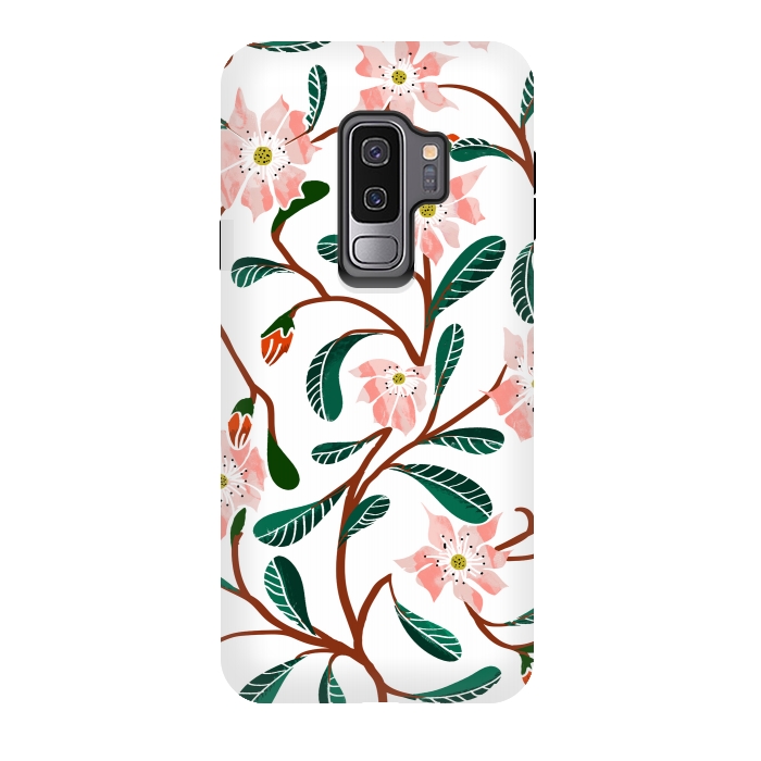 Galaxy S9 plus StrongFit Floral Deco by Uma Prabhakar Gokhale