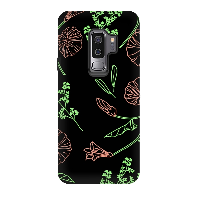 Galaxy S9 plus StrongFit floral design 3 by MALLIKA