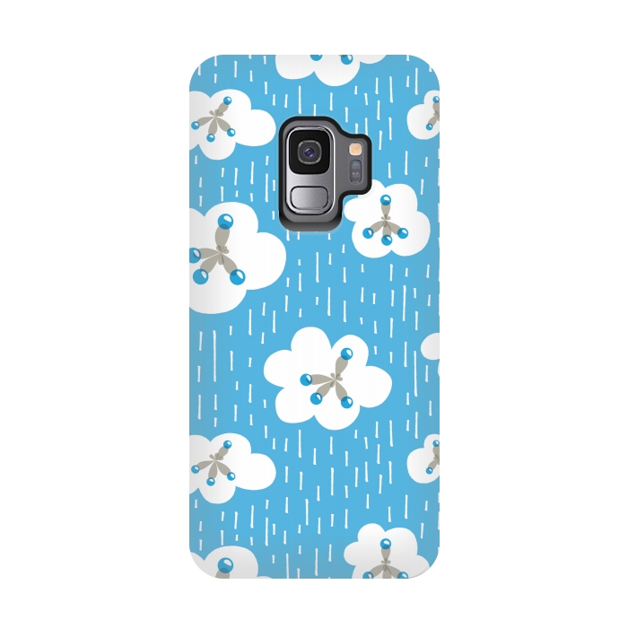 Galaxy S9 StrongFit Clouds And Methane Molecules Blue Chemistry Geek by Boriana Giormova