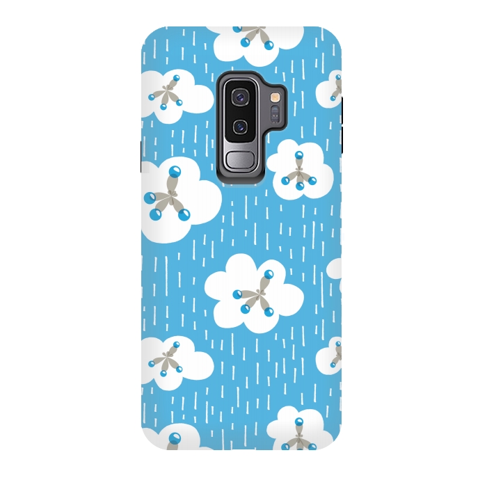 Galaxy S9 plus StrongFit Clouds And Methane Molecules Blue Chemistry Geek by Boriana Giormova