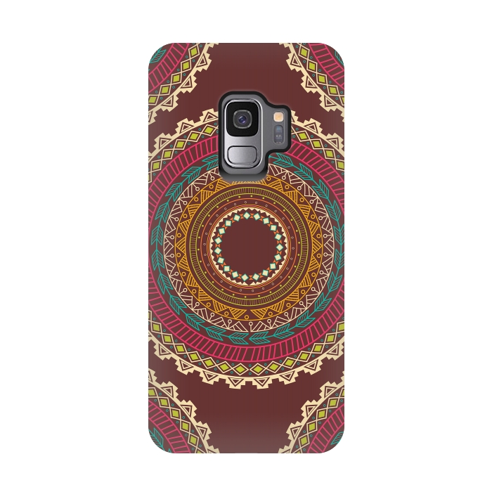 Galaxy S9 StrongFit Aztec pattern  by Jelena Obradovic