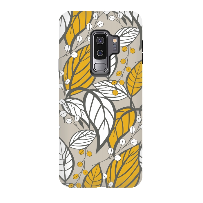 Galaxy S9 plus StrongFit Romantic Floral Beige by Jelena Obradovic