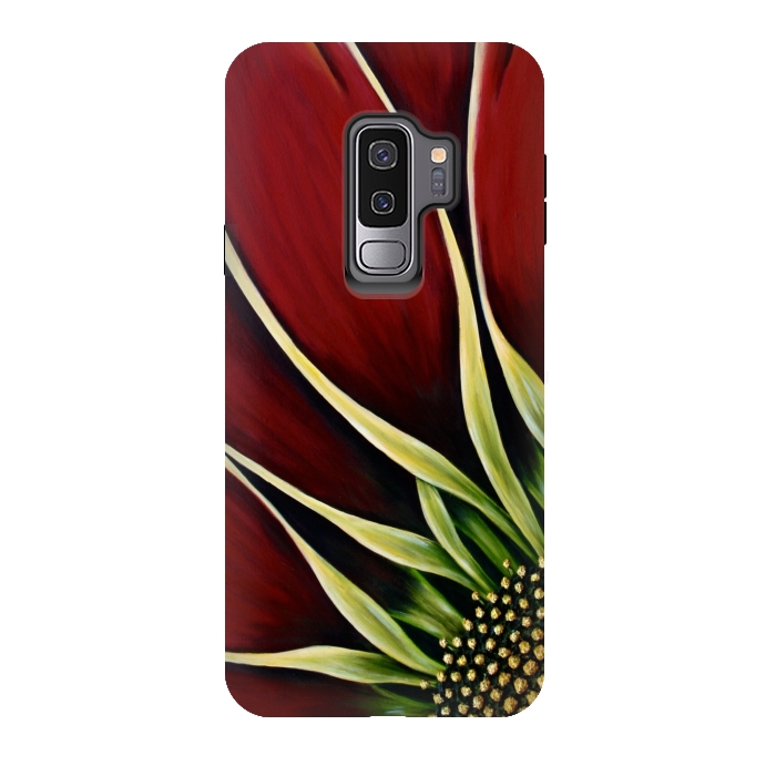 Galaxy S9 plus StrongFit Red Gazania II by Denise Cassidy Wood