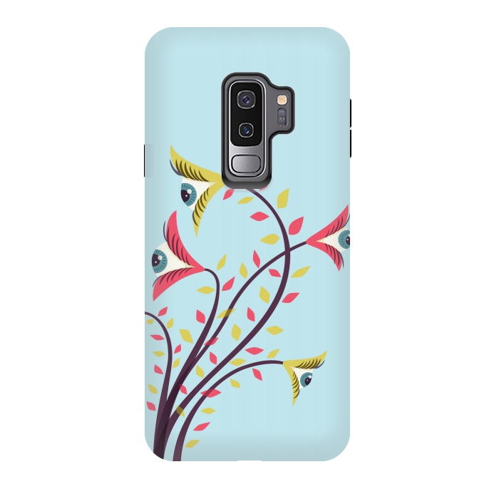 Galaxy S9 plus StrongFit Weird Colorful Watching Eyes Flowers by Boriana Giormova