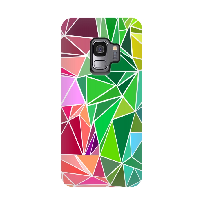 Galaxy S9 StrongFit Polygonal colorful pattern by Dhruv Narelia