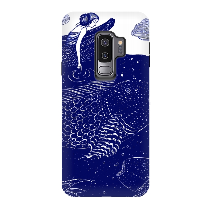 Galaxy S9 plus StrongFit The Blue Shimmering Sea Lights by ECMazur 