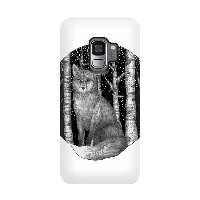 Galaxy S9 StrongFit Fox and Forest by ECMazur 