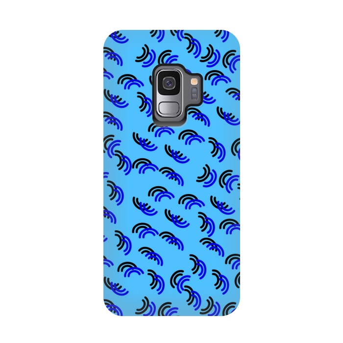 Galaxy S9 StrongFit blue pattern by MALLIKA