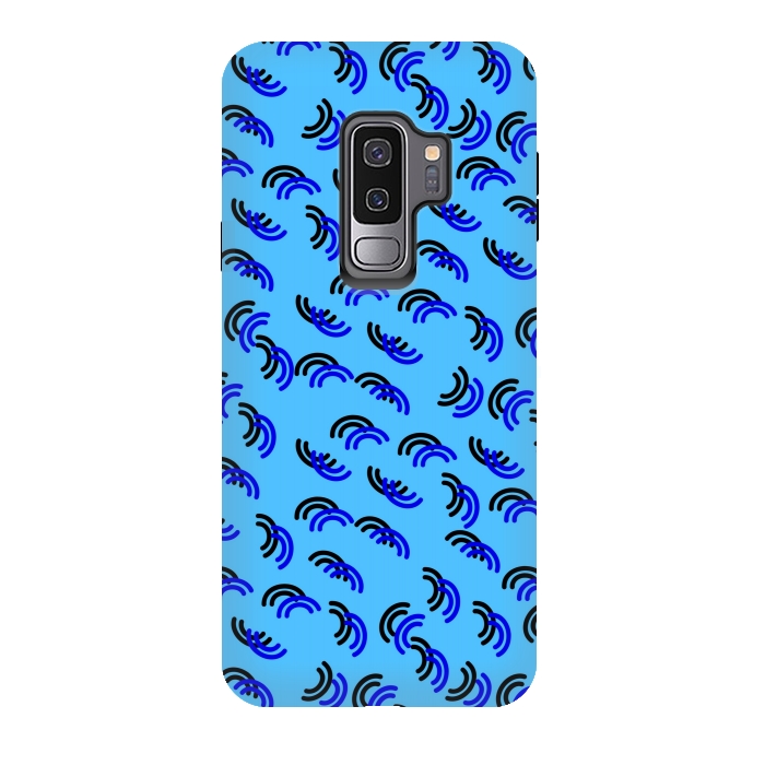 Galaxy S9 plus StrongFit blue pattern by MALLIKA