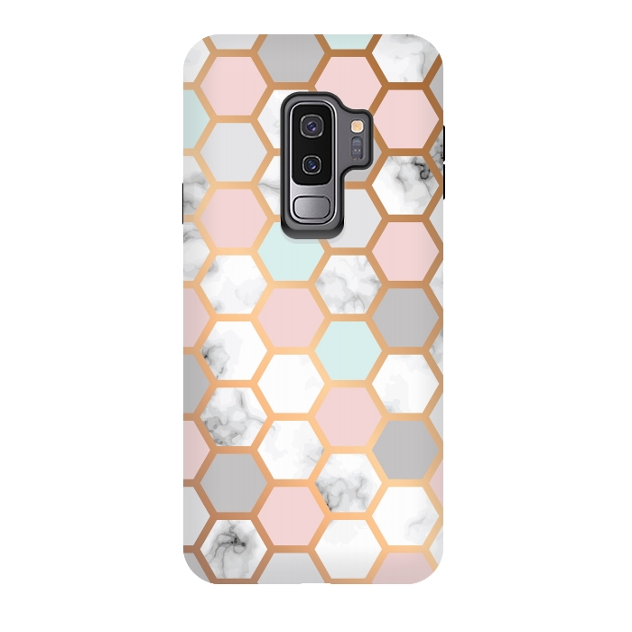 Galaxy S9 plus StrongFit Marble Geometry 025 by Jelena Obradovic