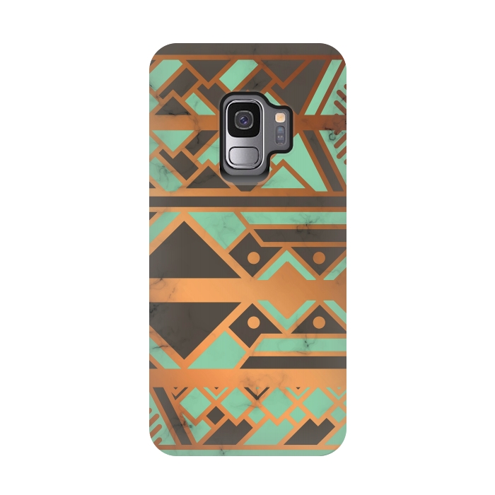 Galaxy S9 StrongFit Gold and Green 029 by Jelena Obradovic