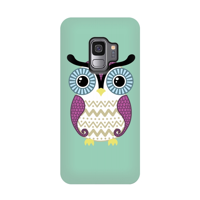 Galaxy S9 StrongFit Cute owl by Laura Nagel