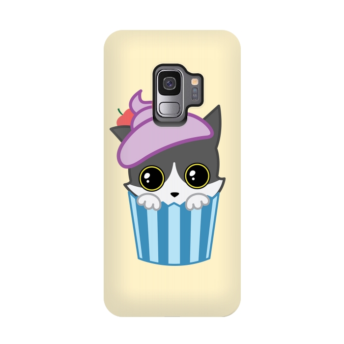 Galaxy S9 StrongFit Cupcake kitty by Laura Nagel