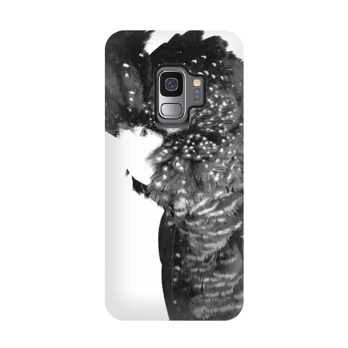 Galaxy S9 StrongFit Black and White Cockatoo by Alemi