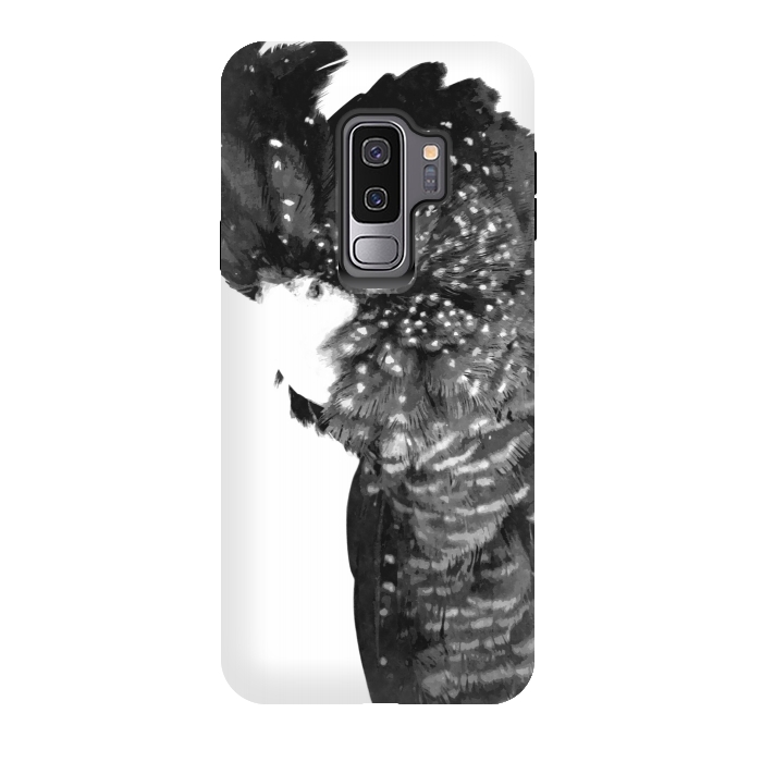 Galaxy S9 plus StrongFit Black and White Cockatoo by Alemi