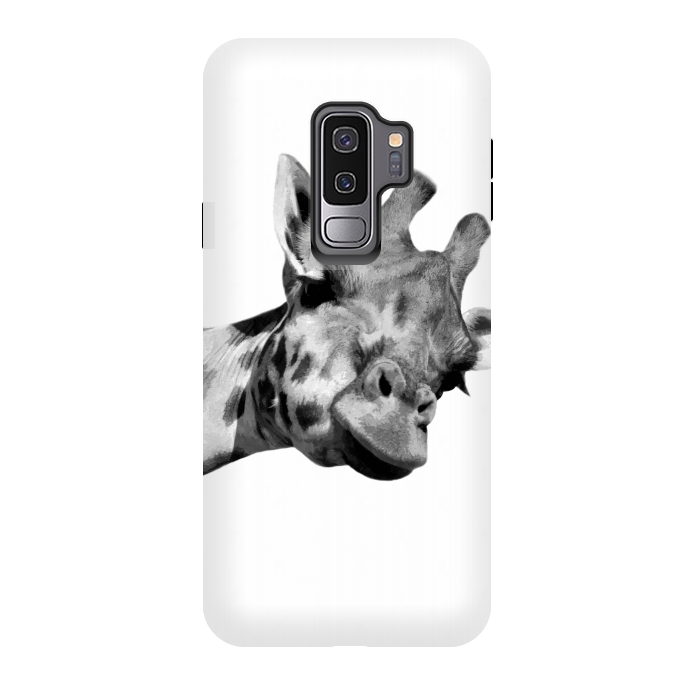 Galaxy S9 plus StrongFit Black and White Giraffe by Alemi