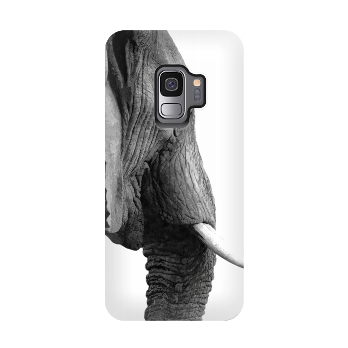Galaxy S9 StrongFit Black and White Elephant Profile by Alemi